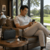golfer sử dụng túi golf cầm tay Maldini khoá số