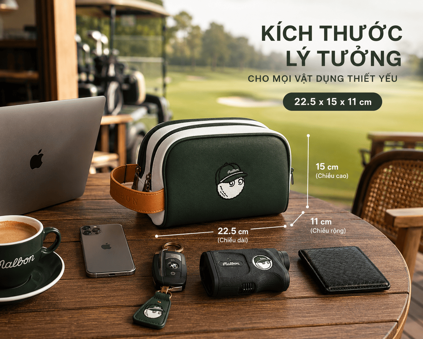 Classic Pouch Cầm Tay Golf Thời Trang | Malbon Ảnh sản phẩm số 31 túi Clutch golf Malbon | Golf Xanh