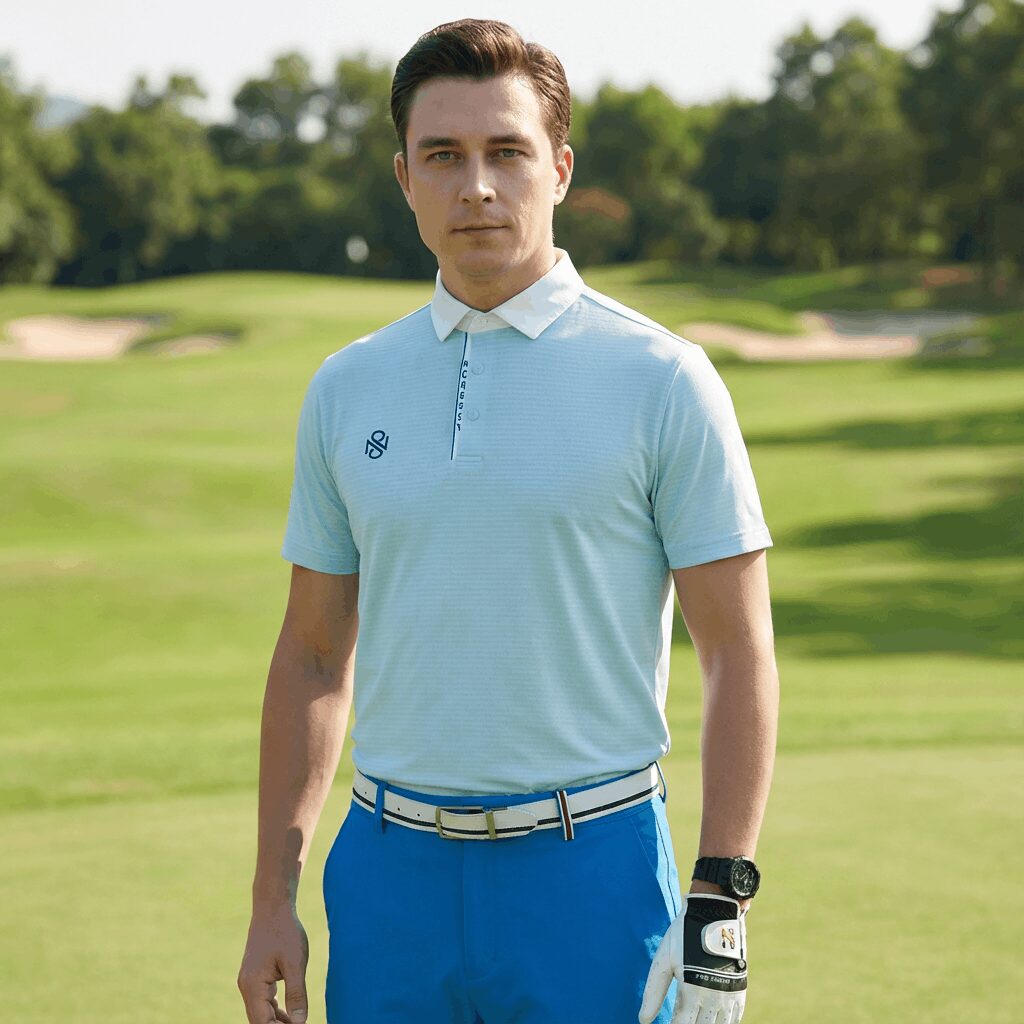 Áo Polo Golf Nam Vân Mờ Pastel | Noressy Ảnh sản phẩm số 21 áo polo golf nam vân mờ Noressy