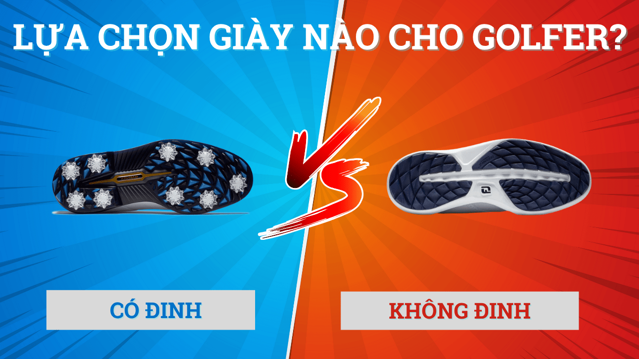 Giày golf có đinh vs giày golf không đinh