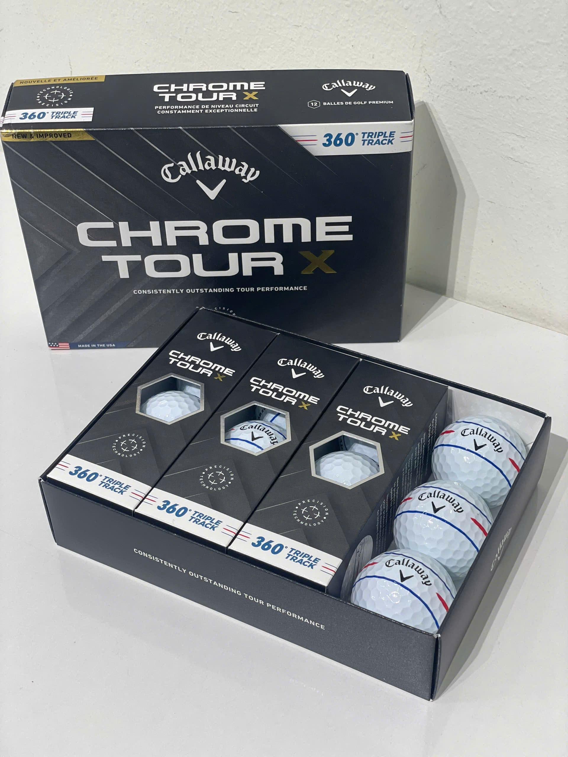 Hộp 12 Bóng Golf Chrome Tour X Tripple Track | Callaway Ảnh sản phẩm số 6 hộp 12 bóng golf chrome tour x tripple track Callaway
