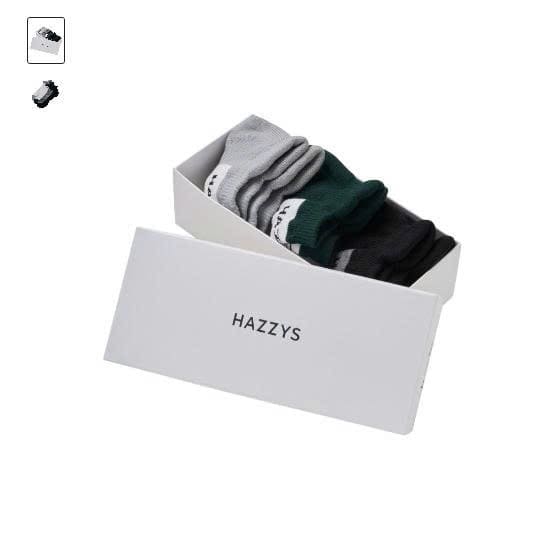 Set 3 Đôi Tất Nam/Nữ Chính Hãng | Hazzys Ảnh sản phẩm số 1 0 tất golf Hazzys nam nữ chính hãng