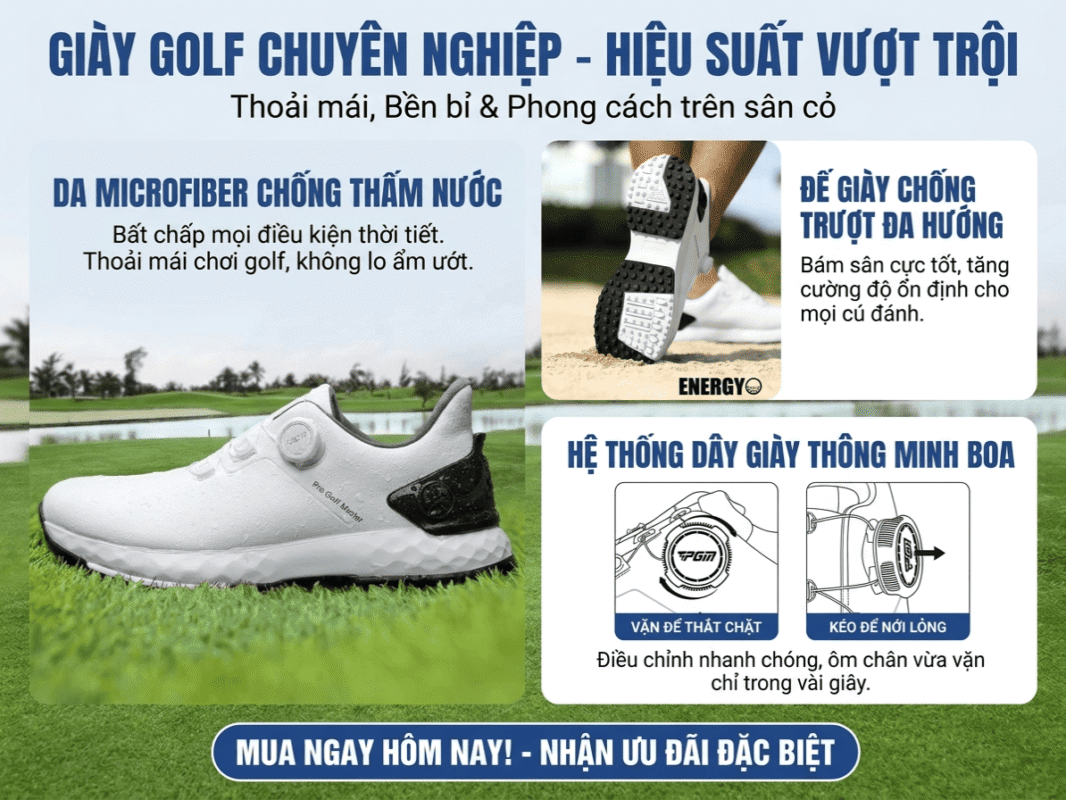 anh san pham so 8 giay golf nam de chong truot XZ358 PGM