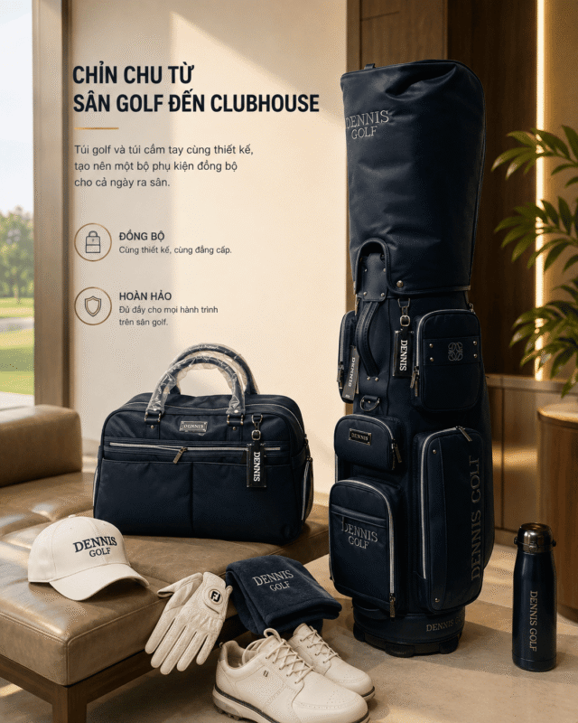 ảnh sản phẩm số 21 bộ túi gậy và túi quần áo golf Q2XM-CB011 Dennis Golf Golf Xanh