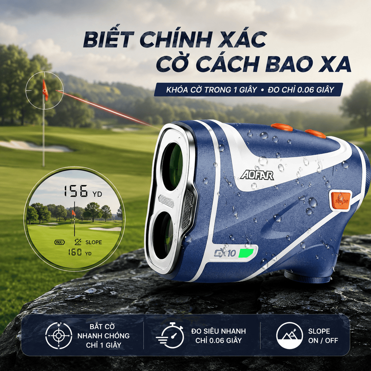 Ảnh sản phẩm số 7 máy bắn khoảng cách. golf Aofar GX10 1200 Yards đo hồng ngoại golfxanh