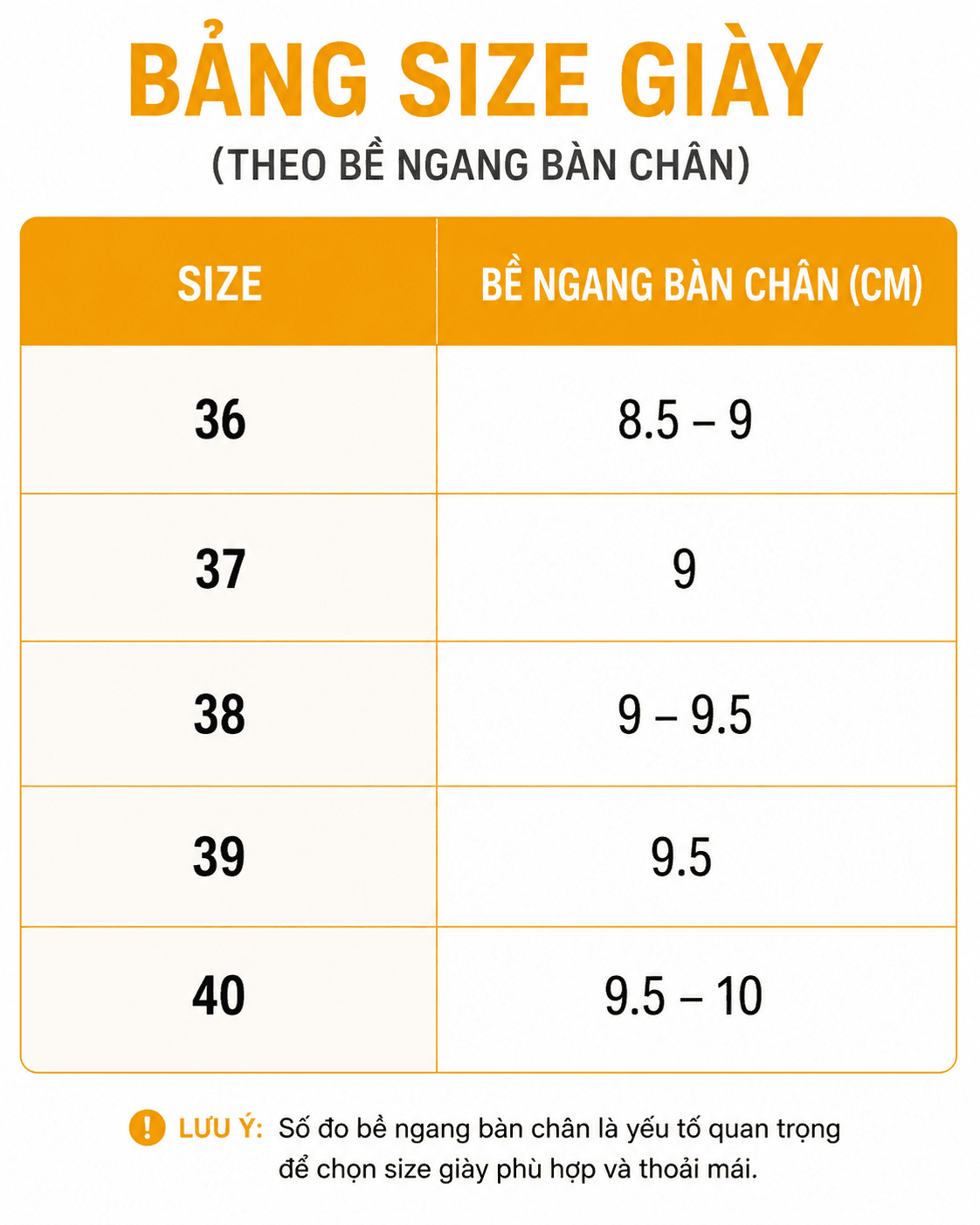 bang size giay golf nu gfore