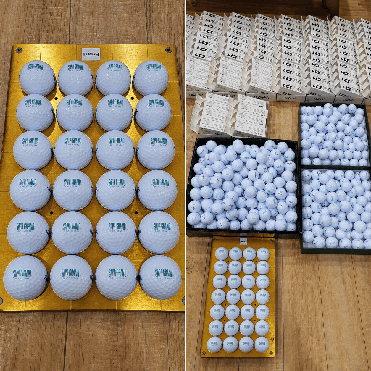 Bóng golf in logo huy hiệu giải đấu