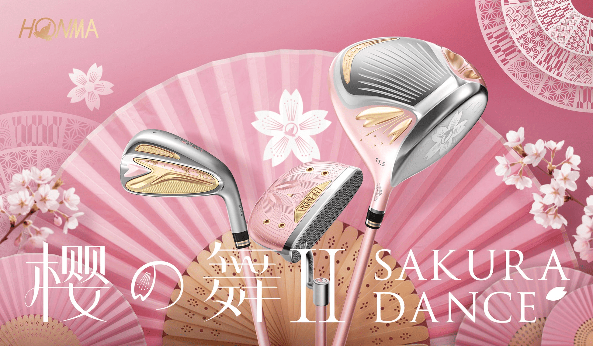 Honma Sakura Dance 2: Golfer nữ cầm gậy trên sân tập
